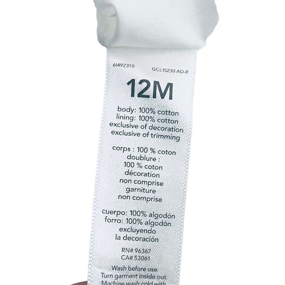 OSHKOSH B’gosh Floral Sleeveless Little Girl Dress Infant Baby Spring Summer - Picture 8 of 10